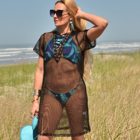 MESH TOP OR BIKINI COVER-UP / COVER - Picture 1 of 5